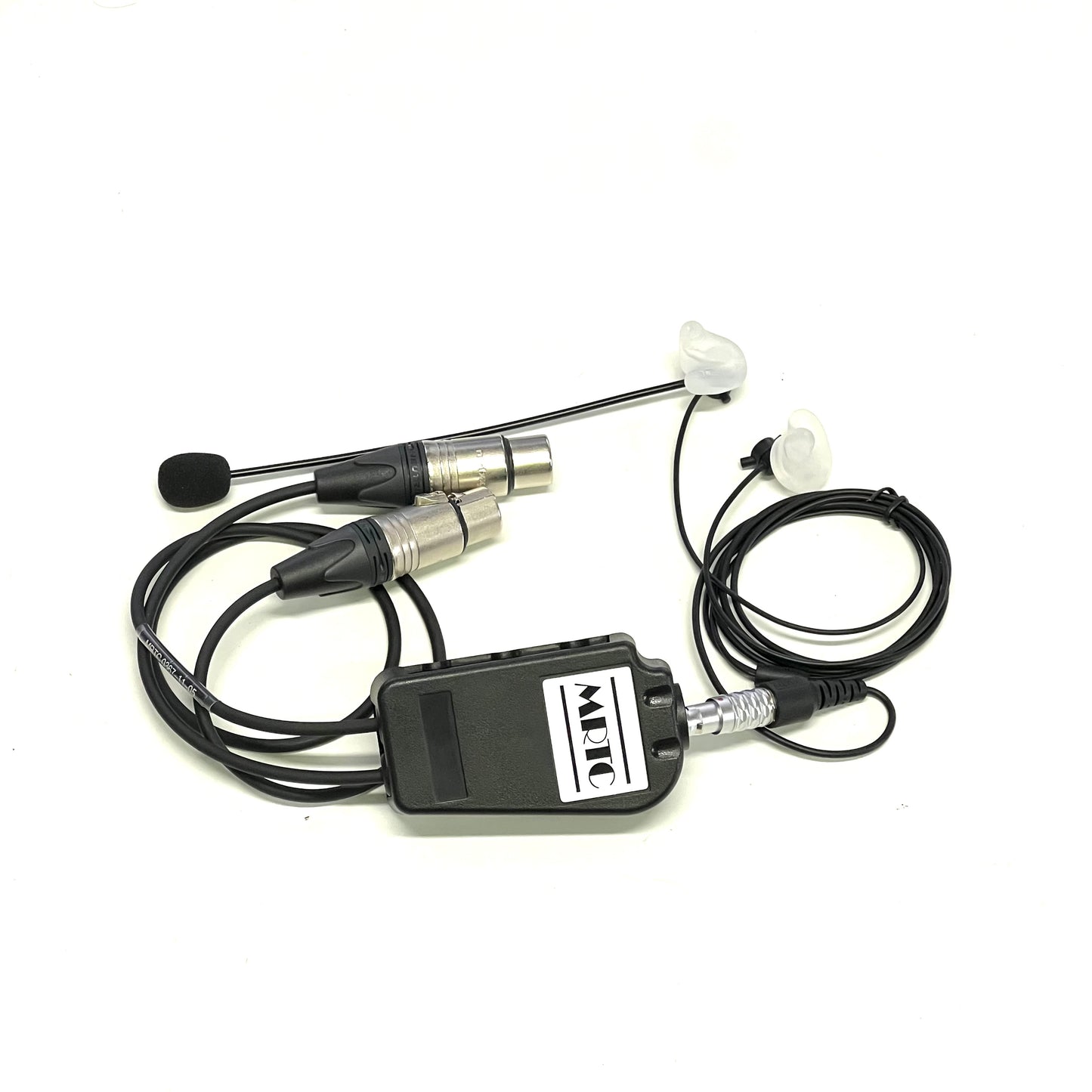 MRTC - Lightweight dual ear headset, Dual Intercom via Belt-worn