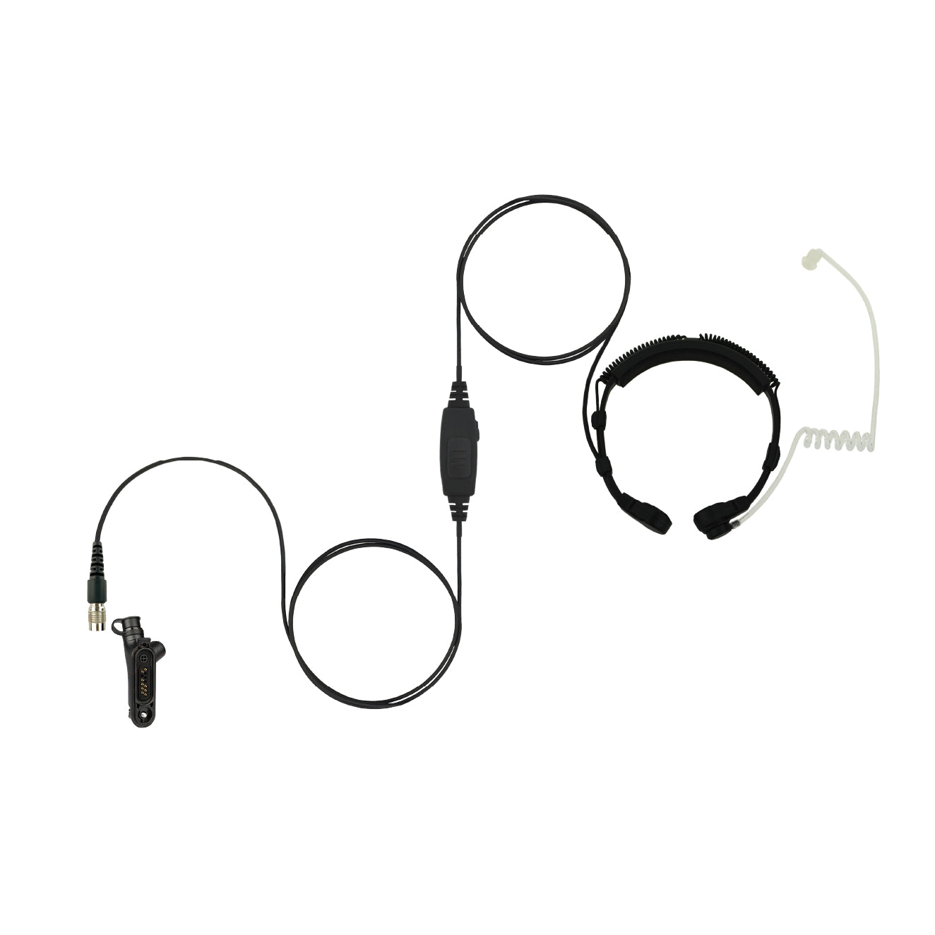 Ear Hugger Throat Microphone