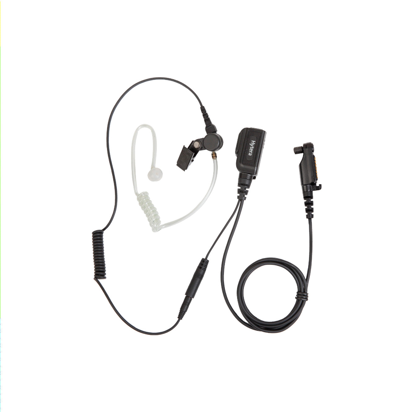 Hytera Curly Cord Detachable Earpiece with In-line PTT and Microphone