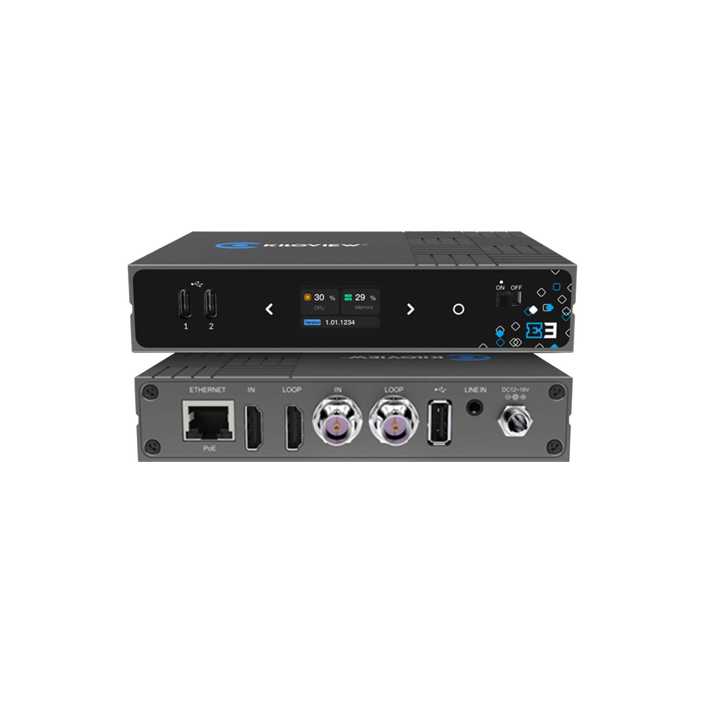 Kiloview E3 Dual-Channel 4K HDMI & 3G-SDI HEVC Video Encoder