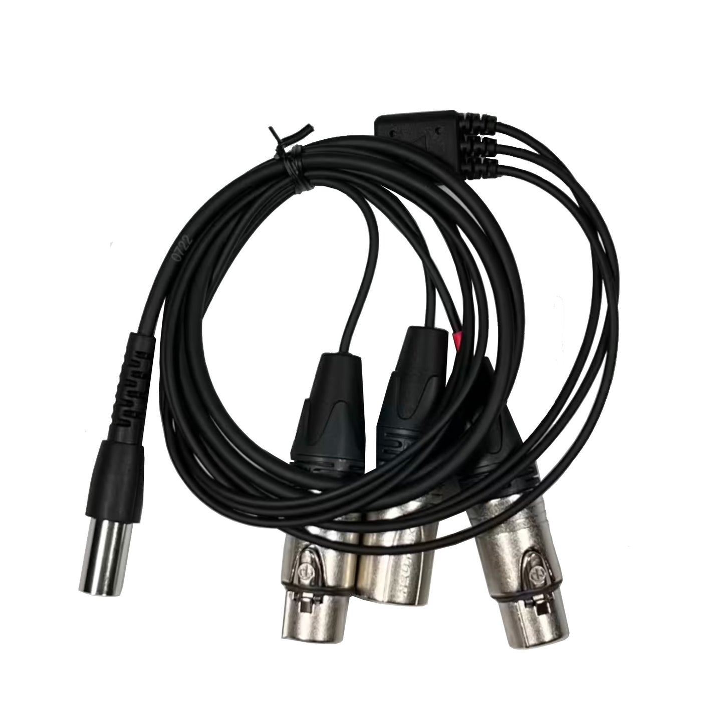 Raytalk TA53XLRBO Four Wire and PTT Break Out Cable - XLR3 to TA5 Male