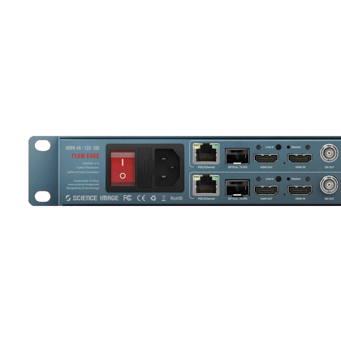 Science Image Flow Edge 12G-SDI and HDMI 4K60 Up-Down Cross Convertor