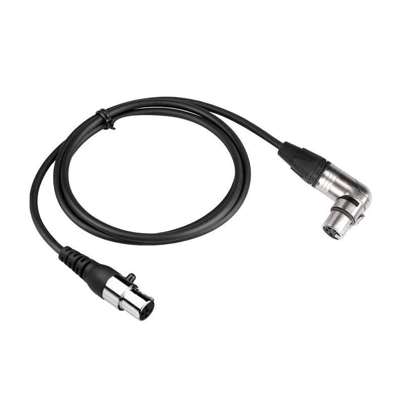 D2N XLR4 90 Degree Female to TA5 Female Adapter Cable
