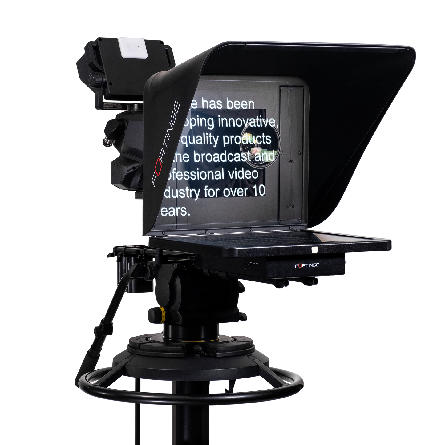 19" HIGH BRIGHTNESS STUDIO TELEPROMPTER with IP Input