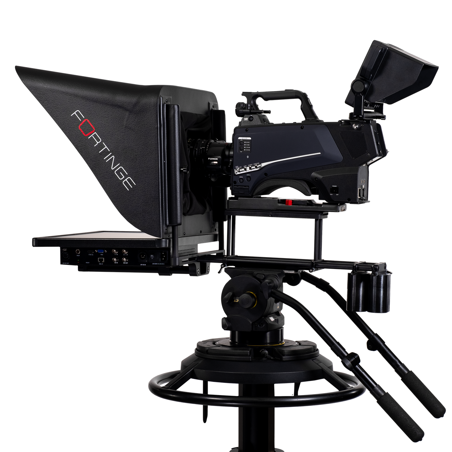 19" HIGH BRIGHTNESS STUDIO TELEPROMPTER with IP Input