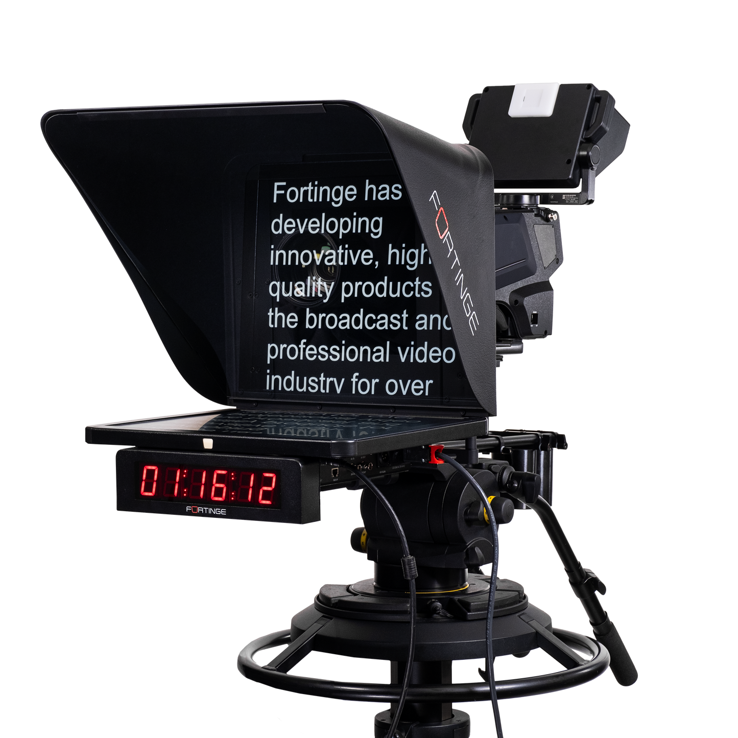19" HIGH BRIGHTNESS STUDIO TELEPROMPTER with IP Input