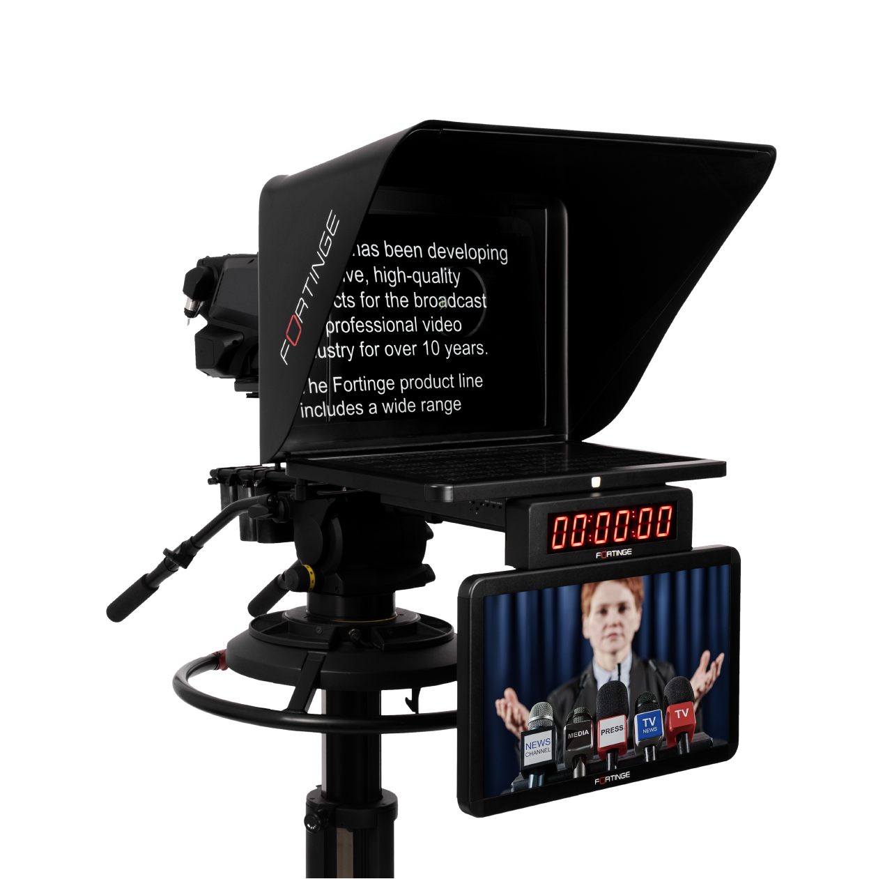 21" HIGH BRIGHTNESS STUDIO TELEPROMPTER with IP Input