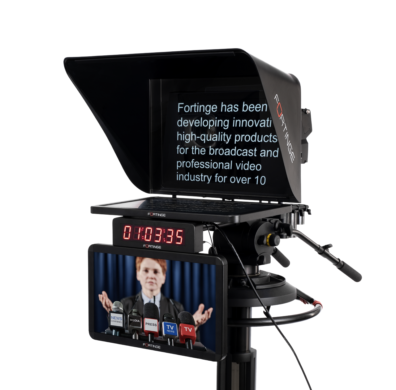 21" HIGH BRIGHTNESS  STUDIO TELEPROMPTER
