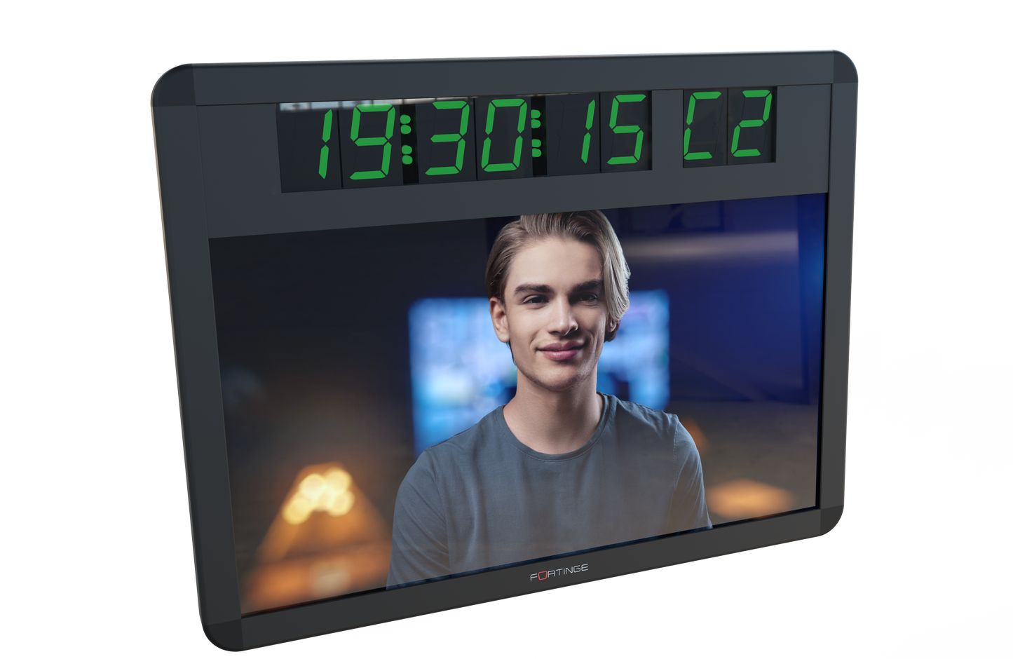 19.5" FEEDBACK MONITOR FOR STUDIO TELEPROMPTERS WITH TIMER