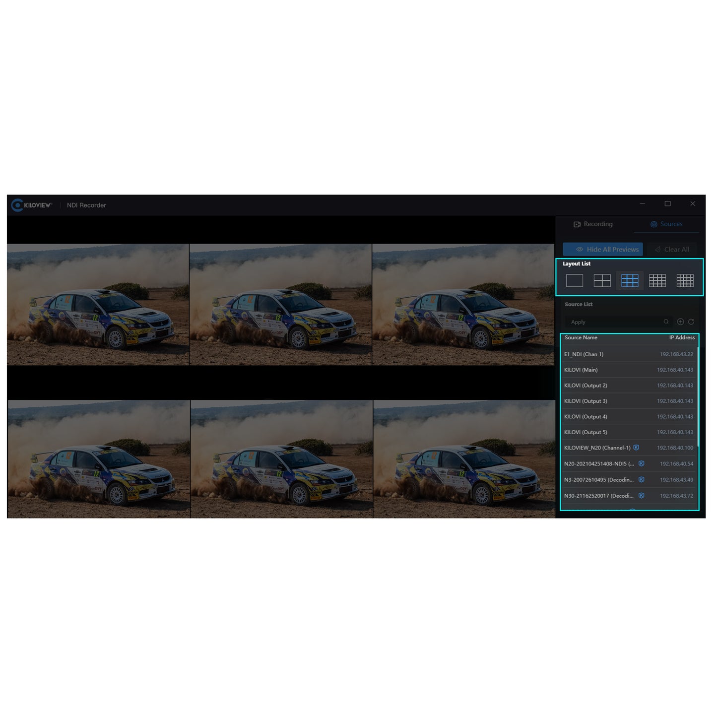 Kiloview NDI-Recorder-SW NDI Recording System Software
