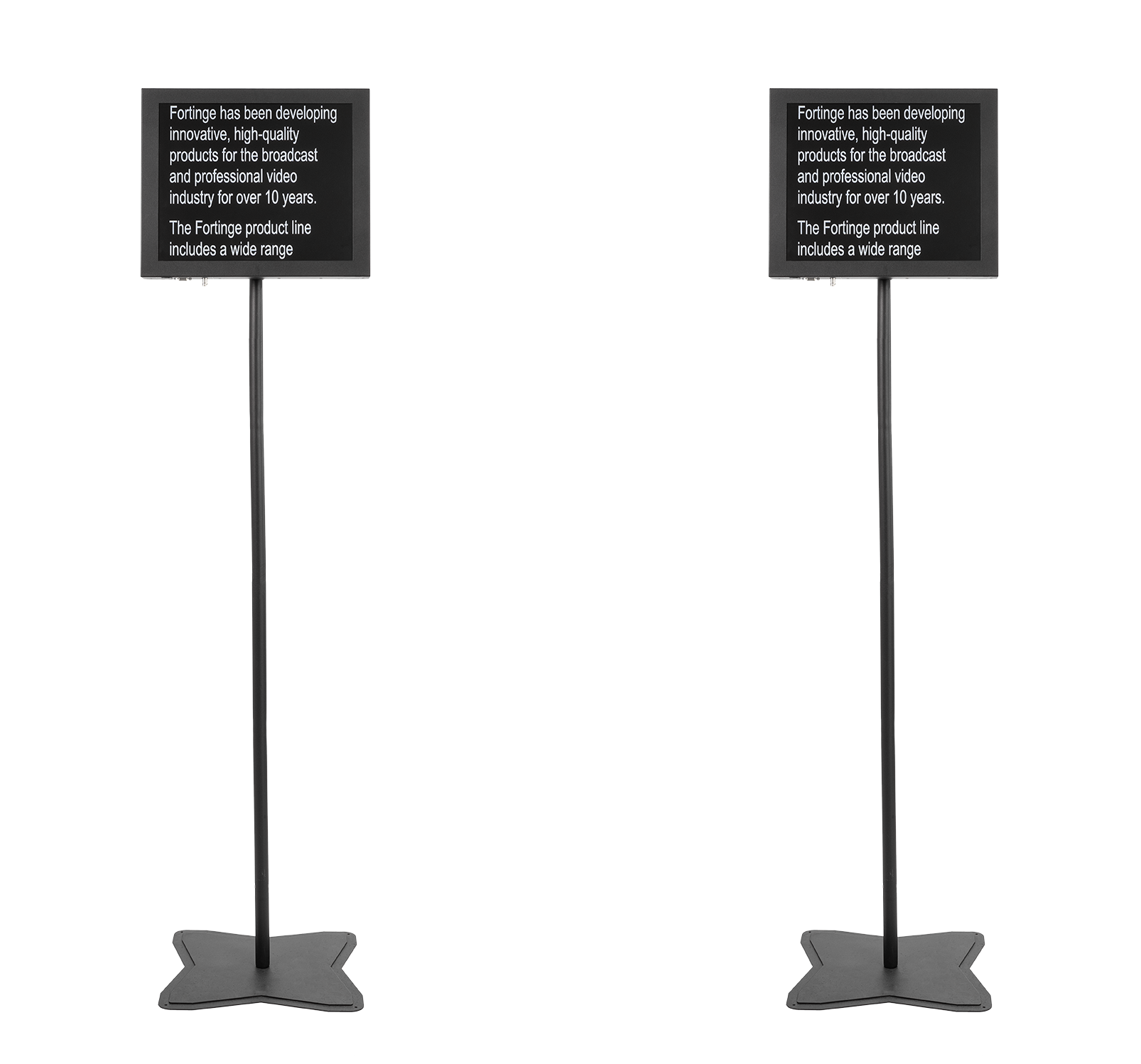 19" DUAL MEETING STAGE TELEPROMPTER