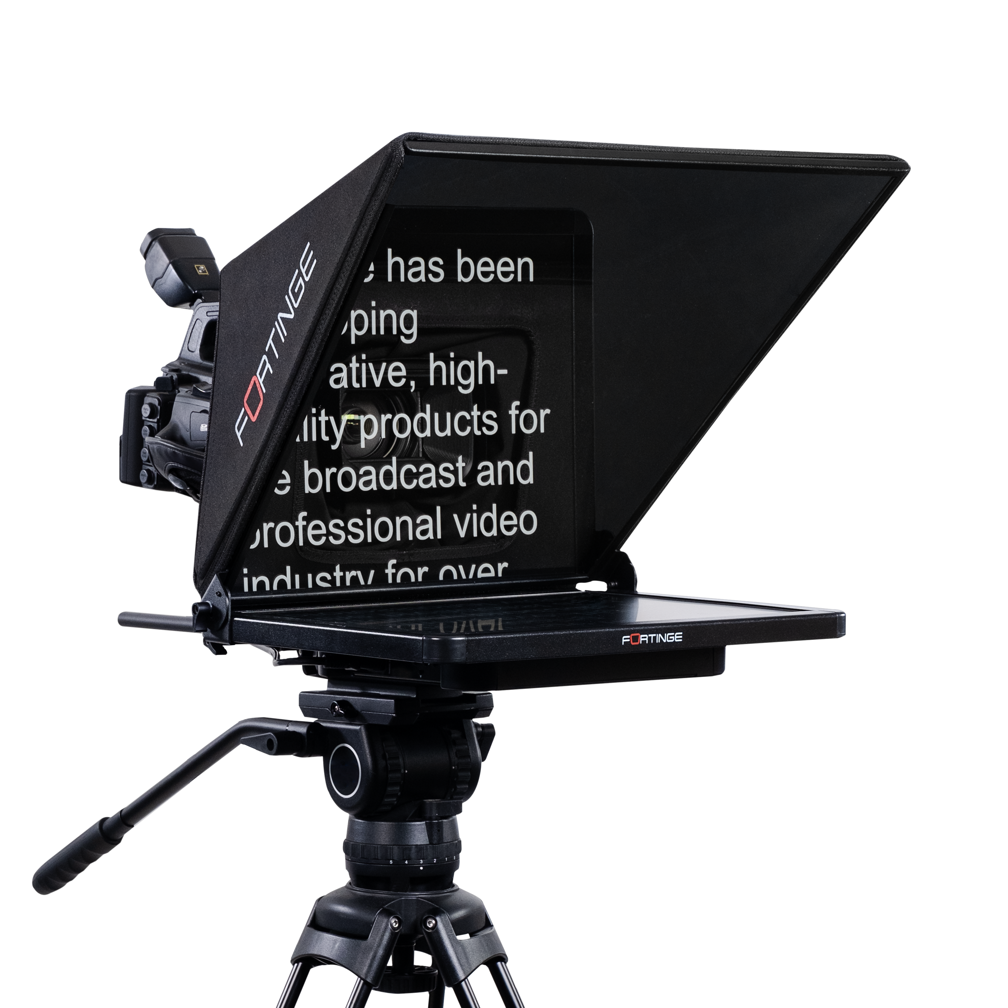 19" HIGH BRIGHTNESS STUDIO TELEPROMPTER with SDI IN/OUT