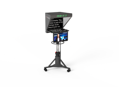 19" HIGH BRIGHTNESS STUDIO TELEPROMPTER for PTZ CAMERAS