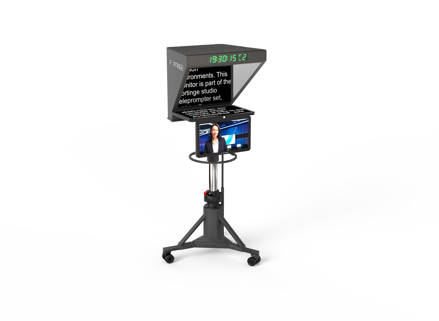 19" STUDIO TELEPROMPTER with SDI IN/OUT for PTZ CAMERAS