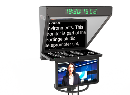 19" HIGH BRIGHTNESS STUDIO TELEPROMPTER with  SDI IN/OUT for PTZ CAMERAS