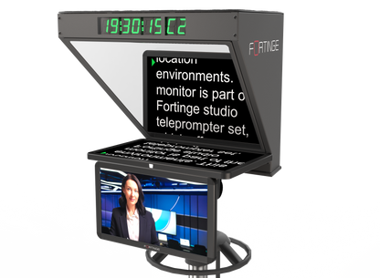 19" HIGH BRIGHTNESS STUDIO TELEPROMPTER with  SDI IN/OUT for PTZ CAMERAS